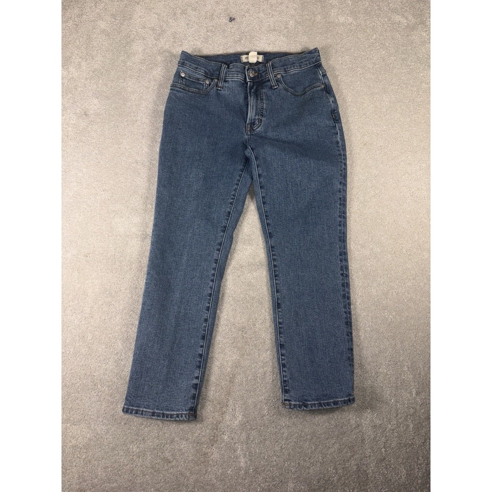 Madewell The Mid Rise Perfect Vintage Jeans Womens 27p Blue Denim Logo Casual
